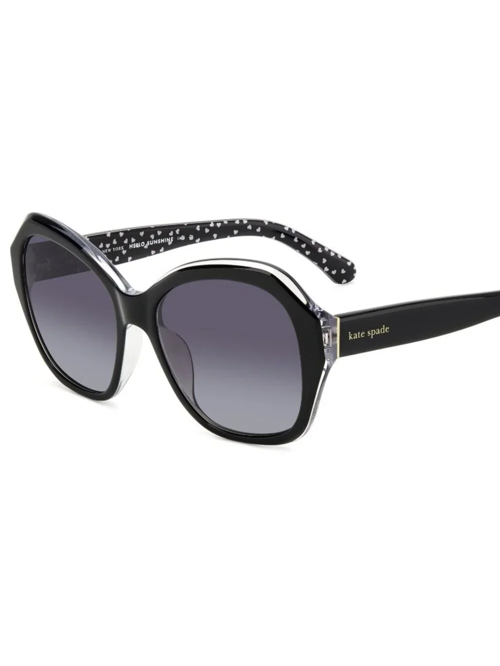 NEW KATE SPADE LOTTIE/G/S 0807WJ BLACK GREY POLARIZED AUTHENTIC SUNGLASSES - Picture 2 of 6